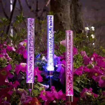 Акриловый пузырьковый солнечный светильник для газона, садовый уличный солнечный светильник RGB, водонепроницаемый светодиодный светильник на солнечных батареях с изменением цвета RGB