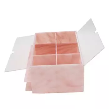 Акриловый пылезащитный ящик для хранения, 10 отверстий, отделение с мраморной текстурой, аксессуары для прививки ресниц, чехол розовый
