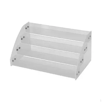 Акриловый ящик для хранения косметики, подставка для блеска для губ, органайзер для лака для ногтей, держатель для косметики и кисточек 4 layer clear