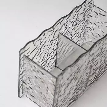 Акриловый ящик для хранения косметики Water Ripple, держатель для кистей для макияжа, органайзер для помады, карандаша для бровей, подставка для ванной комнаты GR
