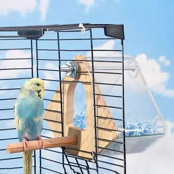 Акриловый ящик для разведения птиц, открывающийся сбоку, подвесное гнездо для птиц, гнездо для попугаев, клетка для птиц чёрный