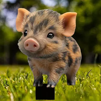 Акриловый садовый колышек для свиньи, прекрасное украшение, декоративное украшение двора, животное