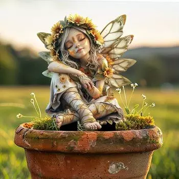 Акриловый садовый колышек «Подсолнух» — 11,8x7,9 дюймов, бохо-шик, украшение для двора, цветочный горшок, уличная вывеска «Ловец солнца» 1pc