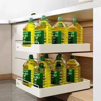 Акриловый сервировочный поднос 25 см/30 см для кухонных шкафов с направляющими без установки подносов для хранения, декоративный органайзер