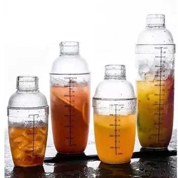 Акриловый шейкер для чая с молоком, шейкер для коктейля, сока, бутылка, блендер, принадлежности для бара, чашка для ручного коктейля 300ML