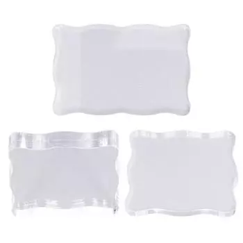 Акриловый штамп-блок Акриловая ручка Изогнутый штамп Ремесло Резиновый штамп Прозрачный штамп TL005