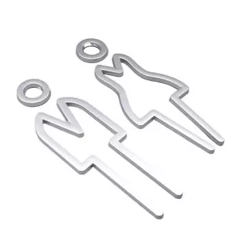 Акриловый символ туалета, простой в установке, широкое применение, легкий и заметный знак на дверь туалета