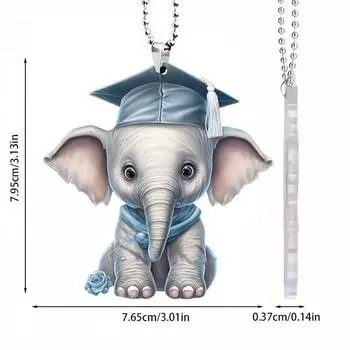 Акриловый слон Восхитительное украшение для автомобиля Красочный брелок для рюкзака Праздничный вариант подарка