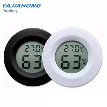 Акриловый термометр и гигрометр для рептилий - круглая встраиваемая конструкция Green