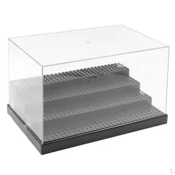 Акриловый витринный шкаф 9,8x6,7x5,7 дюйма подходит для автомобилей с фигурками животных чёрный