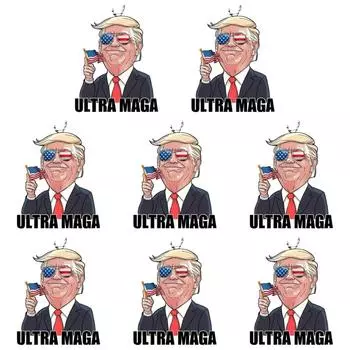 Акриловый забавный подвесной шарм Трампа для автомобильного рюкзака-брелока (УЛЬТРА МАГА)