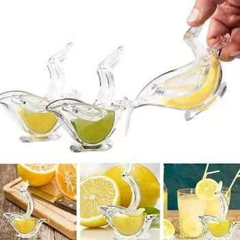 Акриловый зажим для лимона, ручная соковыжималка для фруктов, гаджет для бара, прозрачная соковыжималка в форме птицы, соковыжималка для цитрусовых, апельсиновая соковыжималка, кухонный инструмент YSXX