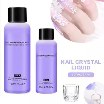 Акриловый жидкий мономер Кристаллический акриловый дизайн ногтей Наращивание ногтей Резьба Нежелтый