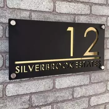 Акриловый знак с номером дома, устойчивый к погодным условиям, адресная табличка, настенный наружный знак на дверь для входной двери дома Without Light белый