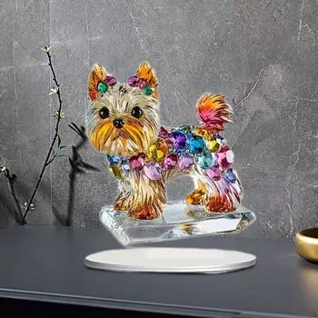 Акриловый знак щенка настольное украшение 2D с основанием настольное украшение декоративная табличка для кафе
