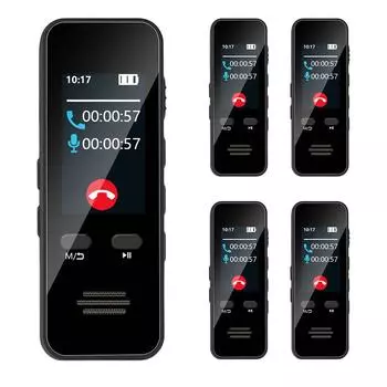 Активируемый голосом магнитофон Bluetooth-совместимый шумоподавляющий MP3-плеер ручка для записи телефонных звонков для студенческих собраний 64GB