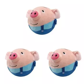 Активная движущаяся плюшевая игрушка для домашних животных, устойчивая к укусам, игрушка для игр с собаками в помещении (Синяя Свинья)