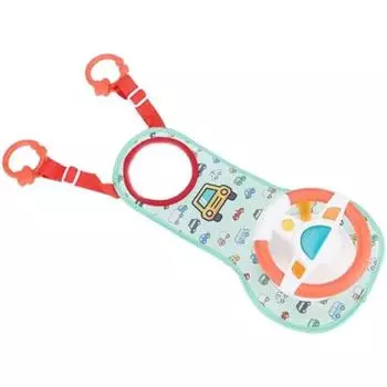 Активная игра Детский руль для автомобиля, зеркальное сиденье Автомобильная игрушка Рулевое колесо Игрушка для малышей Шуршание глины Детские игры Матовый развлекательный автомобиль Поездка 64*20cm зелёный/красный