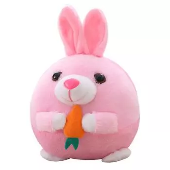 Активные движущиеся плюшевые игрушки для домашних животных, жевательные шарики для игр собак в помещении (Розовый кролик)