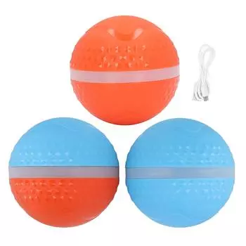 Активный катящийся мяч для снятия скуки водонепроницаемый автоматический интерактивный мяч для собак среднего и большого размера Orange