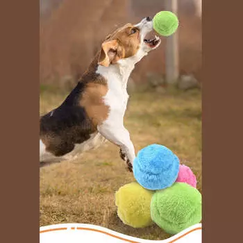 Активный катящийся мяч предотвращает избыточный вес избавляет от скуки интерактивный автоматический мяч для собак игрушка-пищалка для щенков с 4 крышками