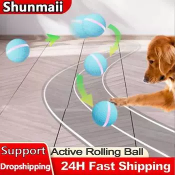 Активный катящийся мяч USB перезаряжаемый интерактивный мяч для собак с 2 режимами умный электрический мяч игрушка для маленьких средних больших собак