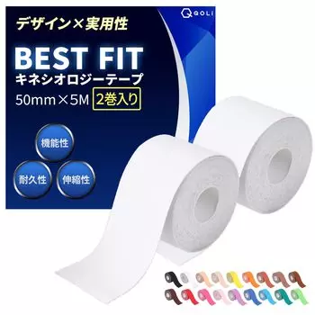 Активный тейп Kinesio 50 мм x 5 м Защита Устойчив к поту Эластичный Воздухопроницаемый Нелегко снять x мышечные травмы Диапазон движения тейпирование белый