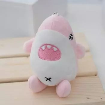 Акула Очаровательный Розовый Плюшевый Брелок Забавный Мультяшный Босс Акула Подвеска для Сумки Игрушка розовый