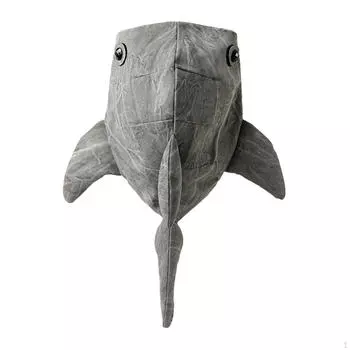 Акула рюкзак подарок на день рождения легкий школьный ранец в виде животного серый