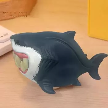 Акула смоляное украшение мультяшная акула пчела фигурка настольный декор коллекционная акула статуэтка для каминной полки книжный стол синий/жёлтый