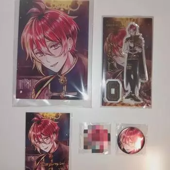 Akuneco Peness Birthday Full Set Acrylic Stand Badge Bromide Qr Devil Butler