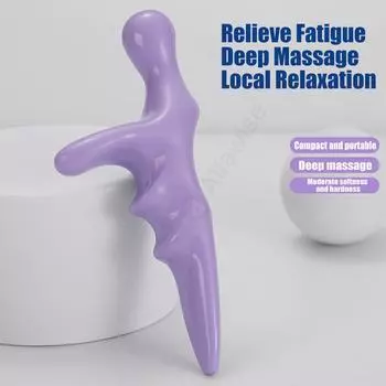 Акупрессурный массажер для ног, нажатие на триггерные точки, снятие усталости, ручной массаж всего тела, глубокий ручной рефлексотерапевтический инструмент фиолетовый
