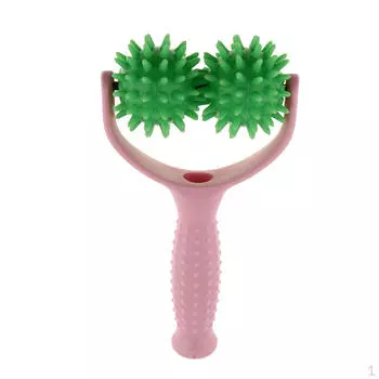 Акупунктура-рефлексология, колючий массажный шарик, массажер для мышц плеч, эффективный при усталости, Pink Green