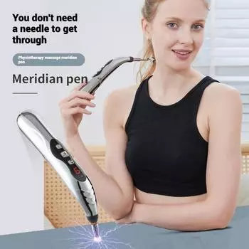 Акупунктурная ручка, электронная акупунктурная ручка, обезболивающая терапия, перезаряжаемая мощная меридианная энергетическая массажная ручка, инструменты для снятия боли серебряный
