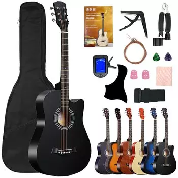 Акустическая гитара 41 дюйм Вводный курс Гитара для практики Тип Вводный курс Гитара для практики 16 предметов Набор Простые инструкции Гитара для практики для начинающих