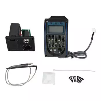 Акустическая гитара 5-полосный эквалайзер предусилители для гитары с проводами пьезоэлектрический звукосниматель с функцией тюнера