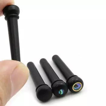 Акустическая гитара, сменный штифт для бриджа, колки для струн гитары, фиксированный позвонок, черное дерево/коровья кость, штифт для бриджа, аксессуары для гитары 1