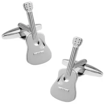 Акустическая гитара запонки запонки запонки n00876 серебряный