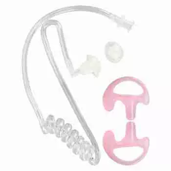 Акустическая трубка, катушка для наушников, эргономичная сменная прозрачная акустическая трубка с наушниками-вкладышами розового цвета