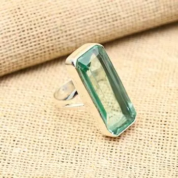 Аква-апатит, драгоценный камень, ювелирное кольцо ручной работы из стерлингового серебра 925 пробы для свадебного подарка 4 синий