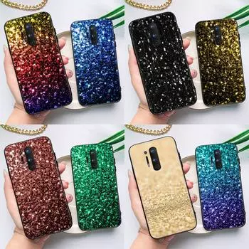 Аква-синий радужный блестящий чехол для телефона Realme 6 7 8 Pro 8i GT Neo 2 Master C3 C21 OnePlus 9 Pro 9R 8T Nord2 Cover OnePlus 8