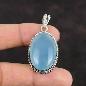 Аквамарин натуральный драгоценный камень кулон ювелирные изделия ручной работы 925 стерлингового серебра кулон целебный камень кулон удивительные серебряные ювелирные изделия подарки для жены