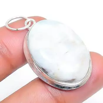 Аквамариновый кулон ручной работы из стерлингового серебра 925 пробы 1,58 дюйма s3j74