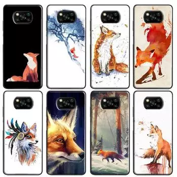 Акварельная картина с лисой для POCO X3 Pro X3 GT F3 M3 M4 Pro, чехол для Xiaomi Mi 11 Lite Mi 11T Pro 10T, задняя крышка Mi 9Lite