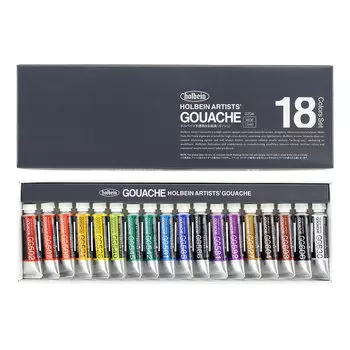 Акварельная краска Holbein Opaque G704 5 мл набор из 18 цветов 03704 Guache