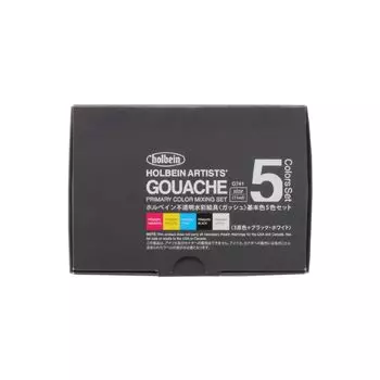 Акварельная краска Holbein Opaque G741 15 мл набор из 5 базовых цветов 03741 Guache