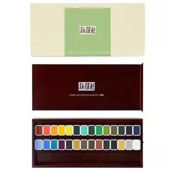 Акварельная краска в японском стиле Holbein Shingansai N353 набор из 28 цветов 02353