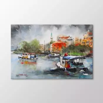 Акварельная Живопись Лодки