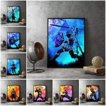 Акварельная живопись маслом, плакаты и гравюра, декоративное настенное искусство для гостиной 21cm30cm NoFrame