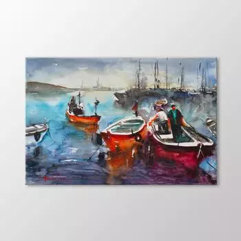 Акварельная Живопись Рыбаков